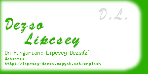 dezso lipcsey business card